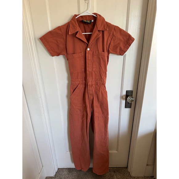 Big Bud Press Pants - Big Bud Press burnt terracotta short sleeve jumpsuit size xs